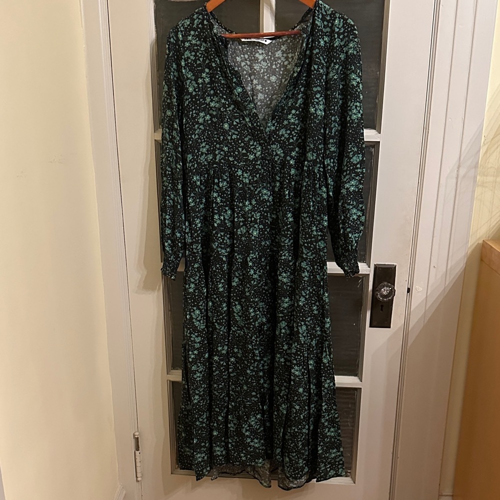 Floral Green Dress